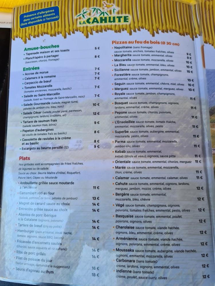 Restaurant la cahute - Menu Image 3